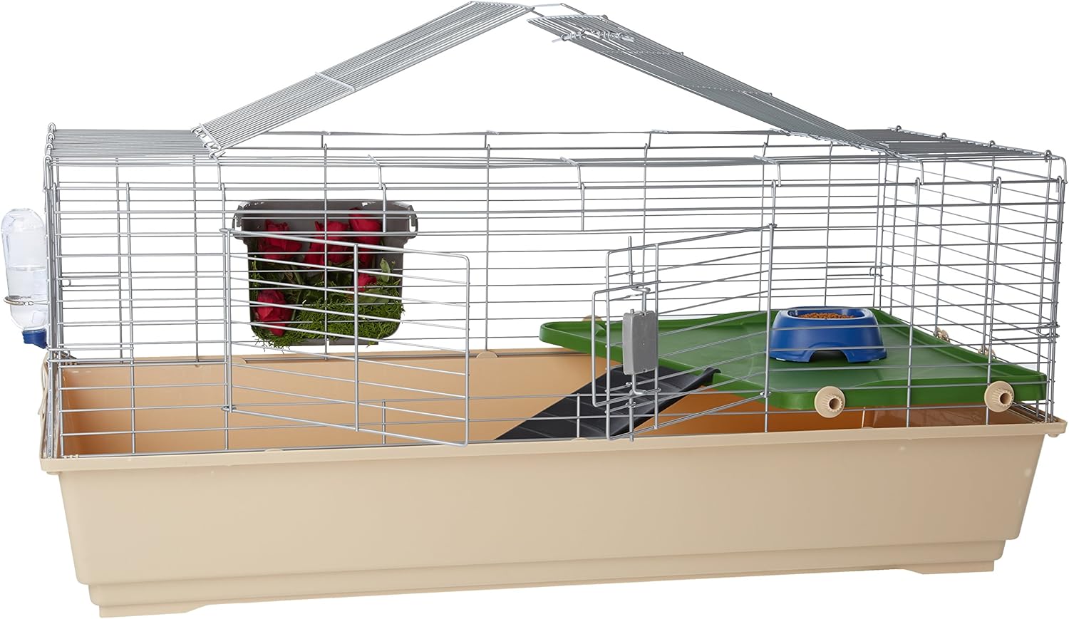 AmazonBasics budget rabbit cage with wire construction