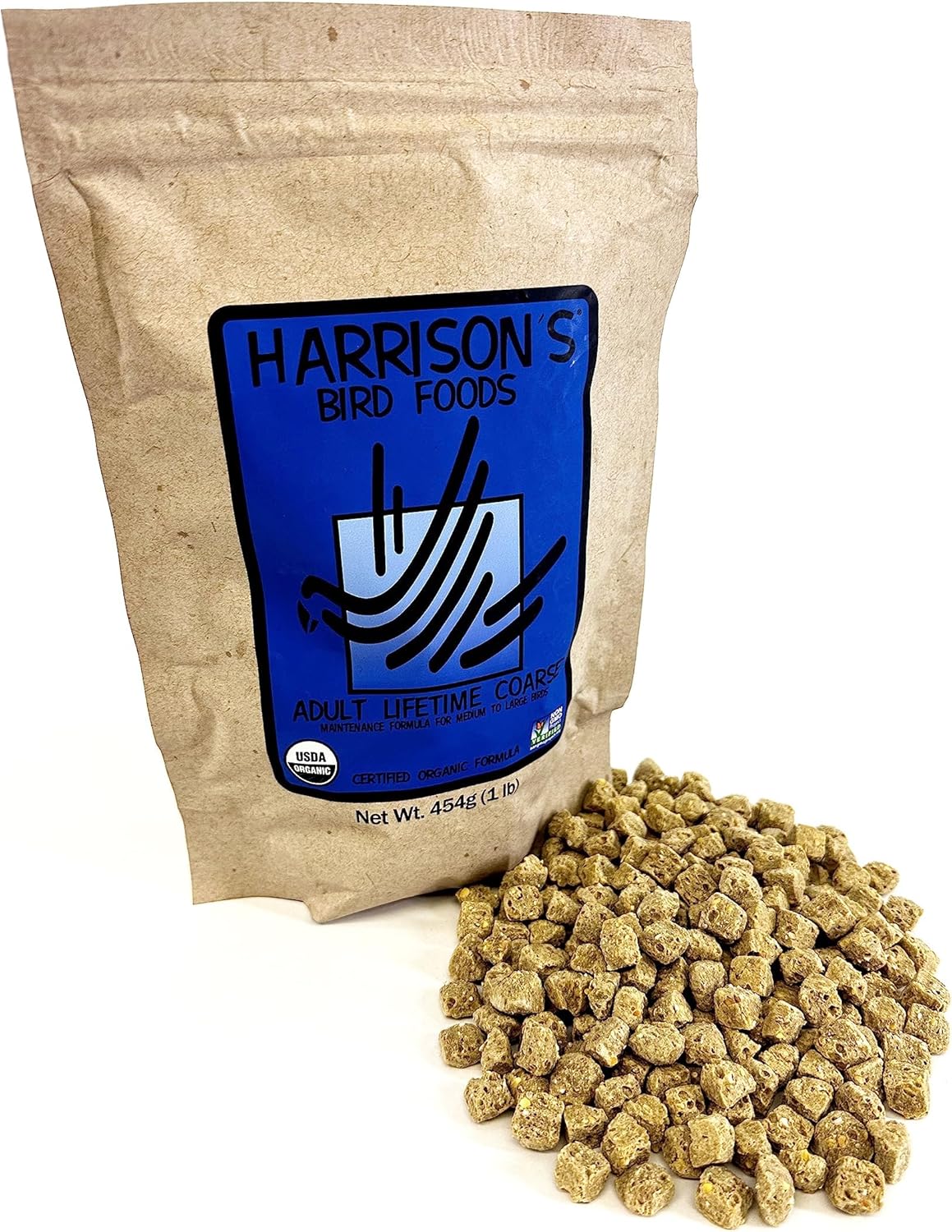 Harrison's Adult Lifetime Coarse organic bird food pellets