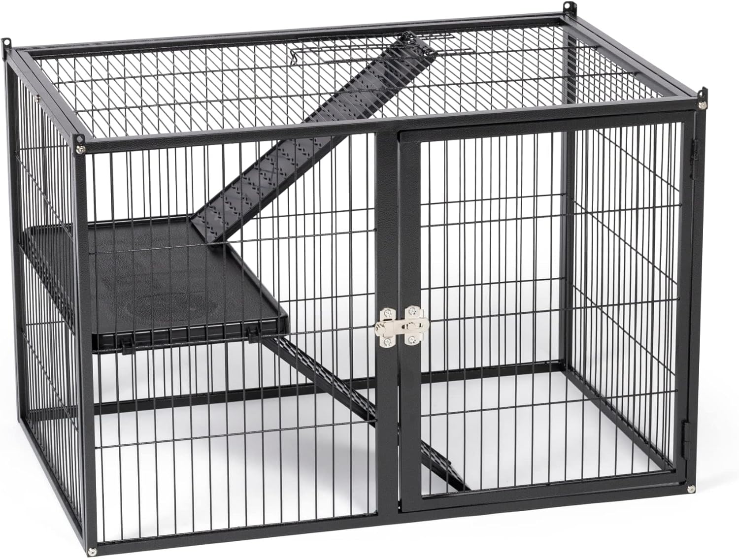 Prevue Pet three-level rabbit cage with ramps and platforms