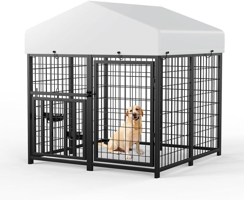 ROOMTEC large outdoor dog kennel with roof cover