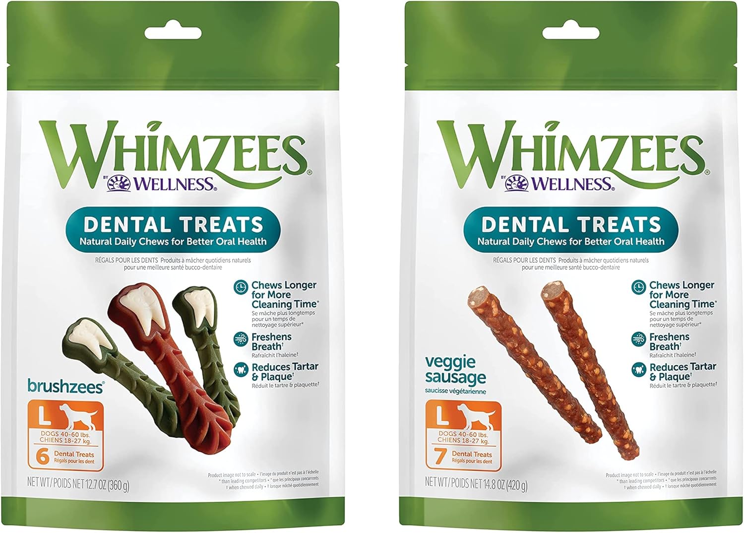 Whimzees Hedgehog natural dental chews for dogs